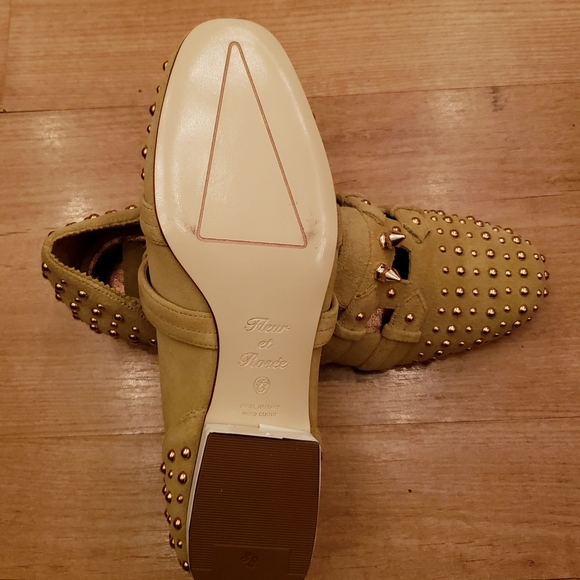 Fleur et Rosée Green Suede Leather Loafe - Picture 8 of 13